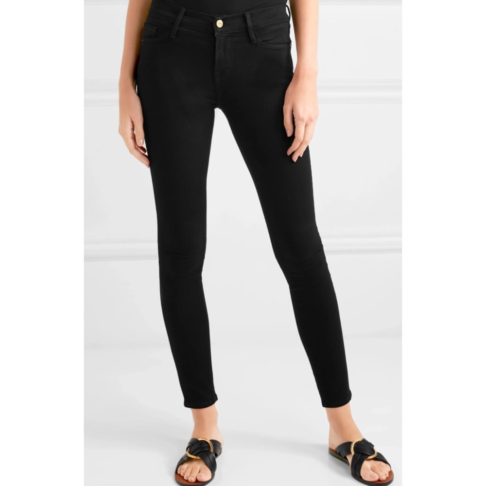 FRAME Le Skinny de Jeanne mid-rise jeans